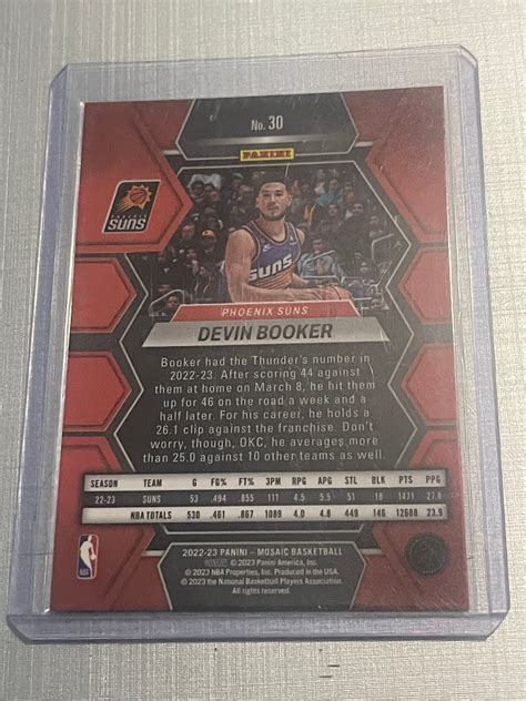 Devin Booker Autograph Phoenix Suns Mosaic Basketball Card - Etsy