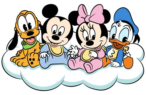 Baby Cartoon Characters Pluto Mickey Minnie & Donald | Home Wall Art ...