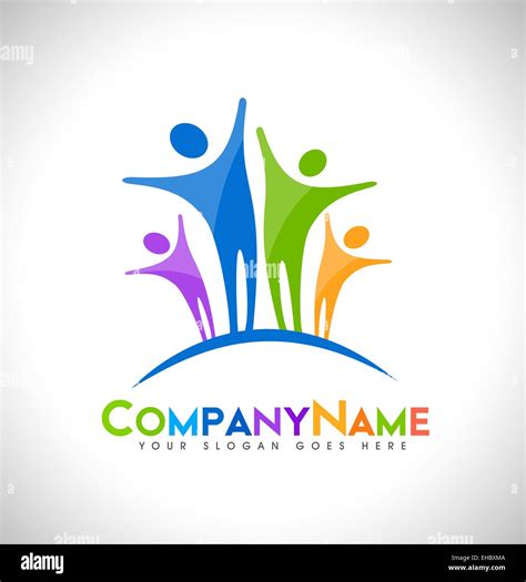 People Logo Design. Unity Logo design concept with business card ...