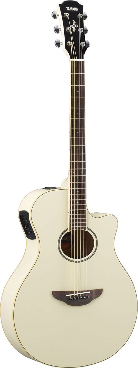 Yamaha APX600 VW Thin Body Acoustic-Electric Guitar, Vintage White