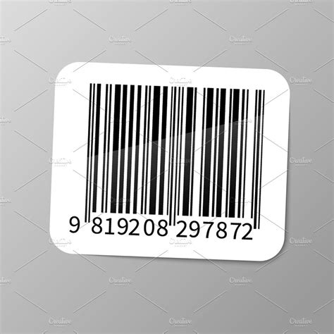 Realistic barcode sticker | Pre-Designed Photoshop Graphics ~ Creative Market