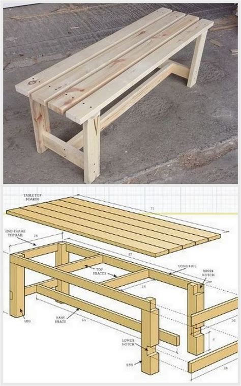 DIY $ 15 outdoor bench!Easy DIY $ 15 bank at www.shanty-2-chic ...