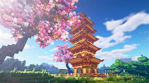 Minecraft: How to build a Ultimate Japanese Pagoda Minecraft Map