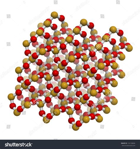 Quartz (A-Quartz, Sio2) Crystal Structure Stock Photo 124138606 : Shutterstock