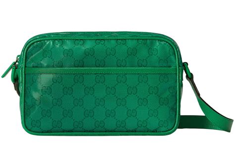 Gucci GG Crystal Mini Shoulder Bag Green in GG Crystal Canvas with Palladium-tone - US