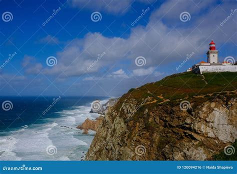 Lighthouse of Cabo Da Roca Portugal Stock Photo - Image of beach, nautical: 120094216