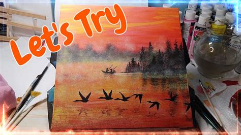 Let's TRY A Misty Lake Acrylic Painting Tutorial by Joony Art #letstryit #joonyart # ...