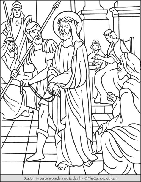 Stations of the Cross Catholic Coloring Pages for Kids - TheCatholicKid.com