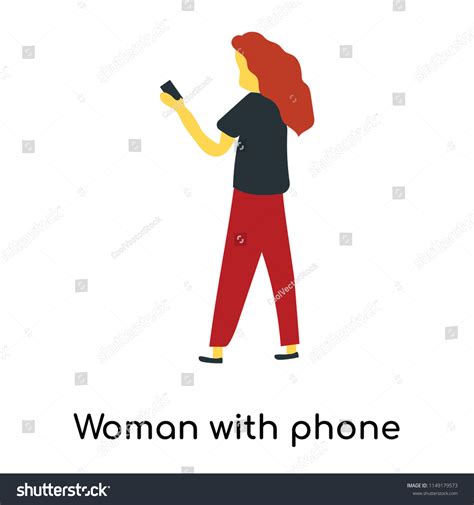 Woman Phone Vector Vector Isolated On Stock Vector (Royalty Free ...