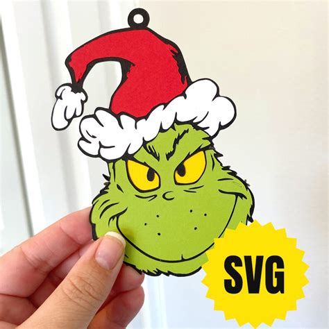 Grinch Gift Tag SVG Multi-layered Cut File Cricut - Etsy Australia