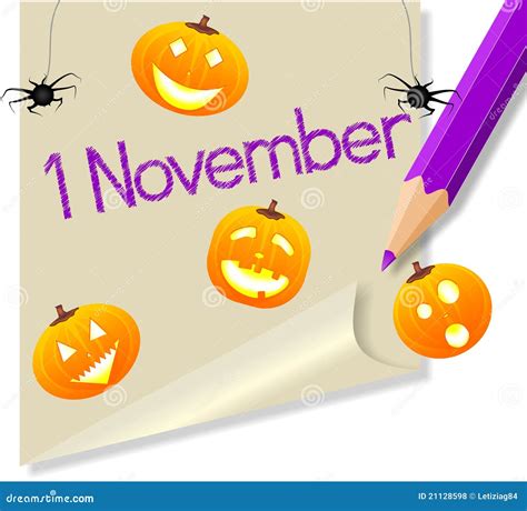 Post It November 1 Halloween Party Royalty Free Stock Photos - Image: 21128598