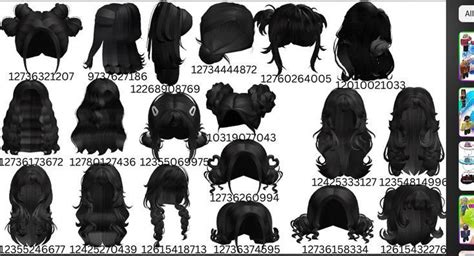 Black Hairs! in 2023 | Black hair roblox, Black hair id roblox, Roblox codes