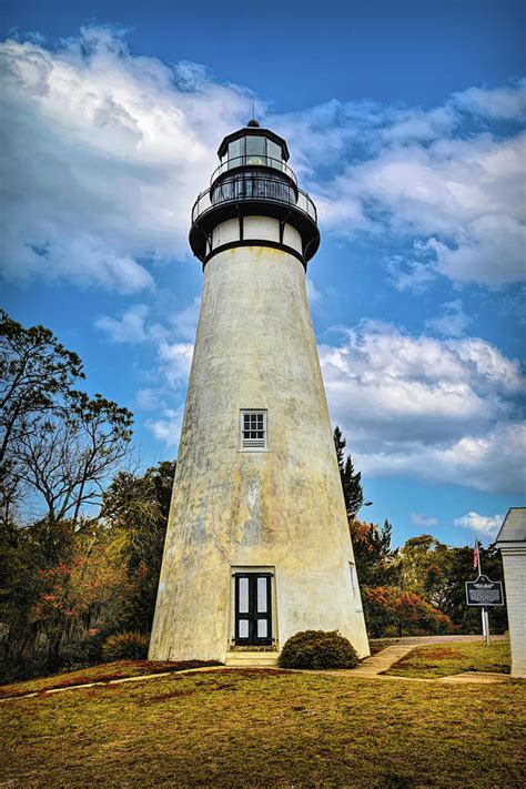 Amelia Island Lighthouse in the Clouds in Autumn Photograph by Debra ...