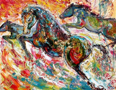 Karen Tarlton: Abstract Wild Running Horses