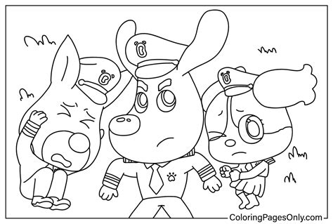 Coloring Page Safety Sheriff Labrador - Free Printable Coloring Pages