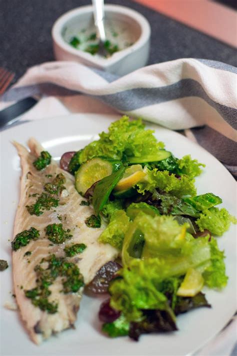 Baked Dorado With a Sauce and Salad - Go Cook Yummy