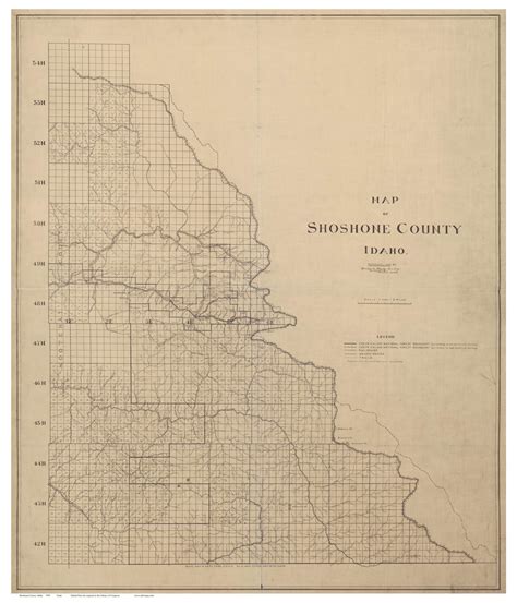 Shoshone County Idaho 1907 - Old Map Reprint - OLD MAPS