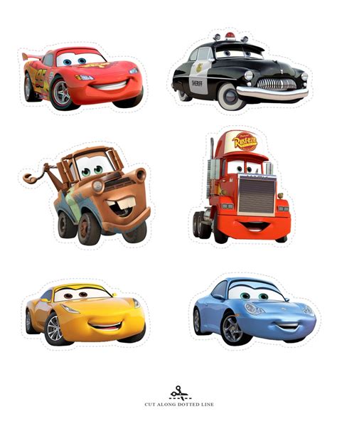 Disney Pixar Cars Cupcake Toppers Cars Cake Toppers | Etsy