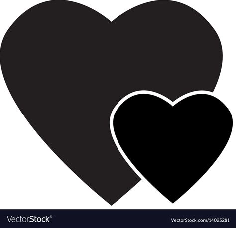 Black heart icon on white background heart Vector Image