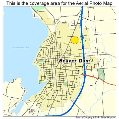 Aerial Photography Map of Beaver Dam, WI Wisconsin