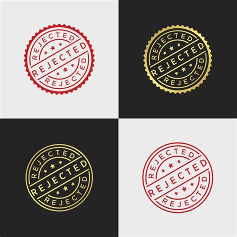 Premium Vector | Rejected stamp vector template