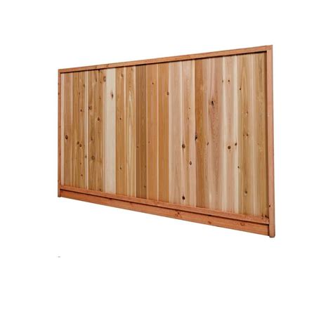 6 ft. x 8 ft. Premium Western Red Cedar Heavy-Duty Solid Fence Panel w ...