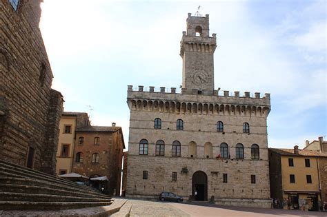 Montepulciano, Italy is a historic Tuscany hill town