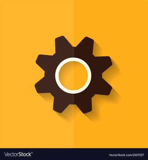 Settings icon gear symbol tools flat design Vector Image