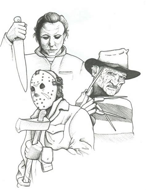 Horror Movie Coloring Pages For Adults