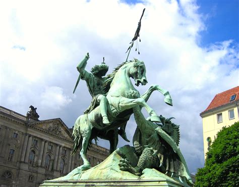 Equestrian statue of Saint George in Berlin Germany