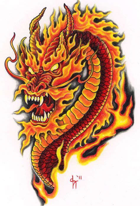 28 Drawing Of Dragons With Flames Tattoos ideas | tattoos, tattoo designs, dragon tattoo