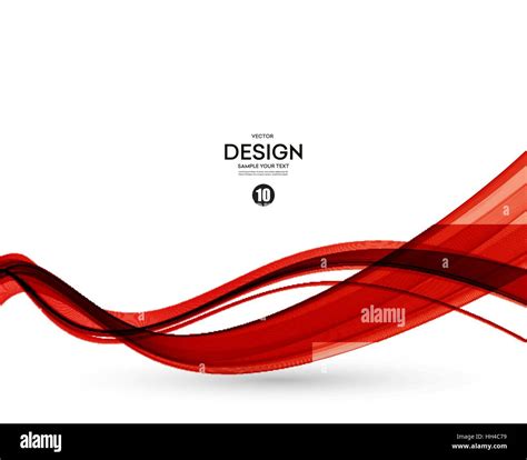 Abstract smooth color wave vector. Curve flow red motion Stock Vector ...