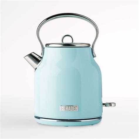 HADEN Heritage Turquoise Electric Tea Kettle + Reviews | Crate & Barrel