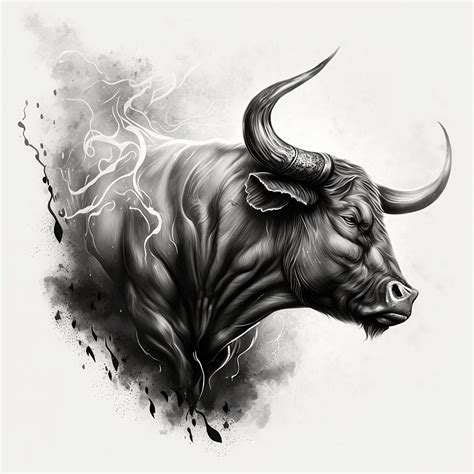 Bull Tattoo Design White Background PNG File Download High Resolution - Etsy