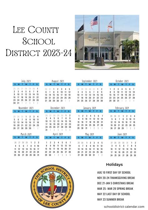 Lee County School District Calendar Holidays 2023-2024