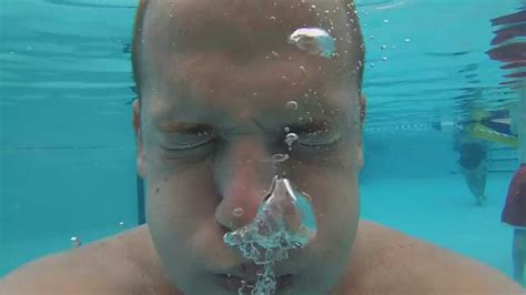 Blowing Bubbles Underwater In A Pool - YouTube