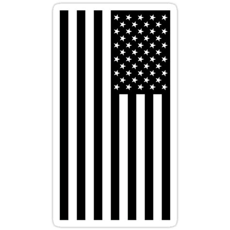 "Black And White American Flag" Stickers by DrDowfin | Redbubble