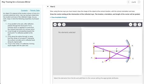 Solved Ray Tracing for a Concave Mirror 4 of 6 > Part A | Chegg.com