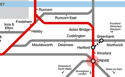 Crewe station map - Liverpool Merseyrail