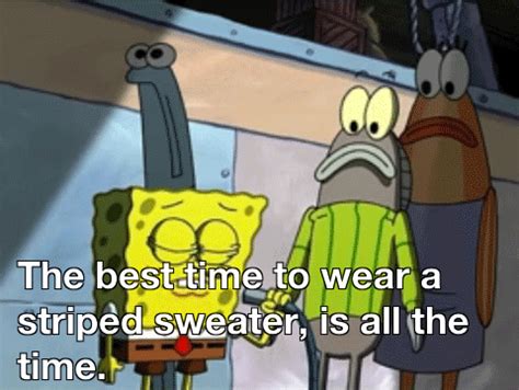 Spongebob Quotes Striped Sweater. QuotesGram