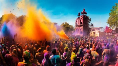 Premium Photo | Holi celebration in Nepal or India