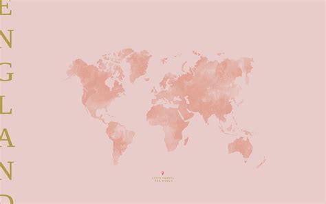 Pink blush pastel world England map desktop wallpaper background ...