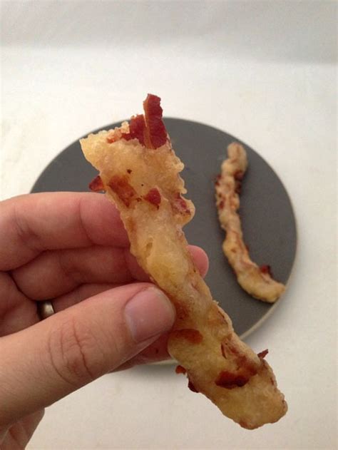 Beer and Bacon Battered Deep Fried Bacon - DudeFoods.com - Food Recipes ...