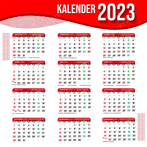 Kalender 2023 Kalender 2023 Kalender Bahasa Indonesia Png And Vector | Images and Photos finder