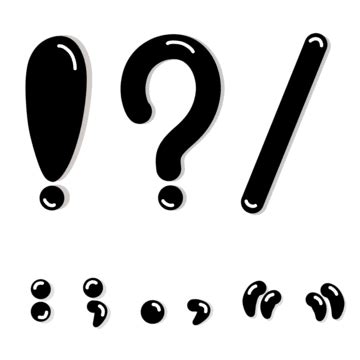 Black And White Punctuation Marks Clip Art