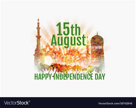 Happy india independence day Royalty Free Vector Image