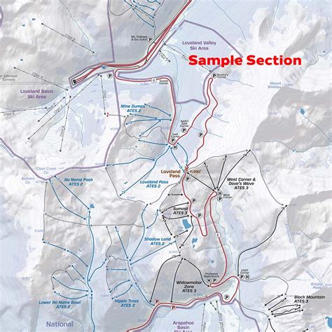 Backcountry Ski Map: Loveland Pass, Colorado