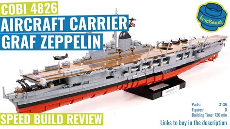 COBI 4826 - Aircraft Carrier Graf Zeppelin - Speed Build Review - YouTube