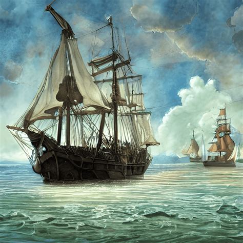 Beautiful Aged Vintage Background with Vintage Ship Mayflower in Water · Creative Fabrica