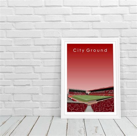 Nottingham Forest 'City Ground' Gift Art Print Poster By Premier Prints